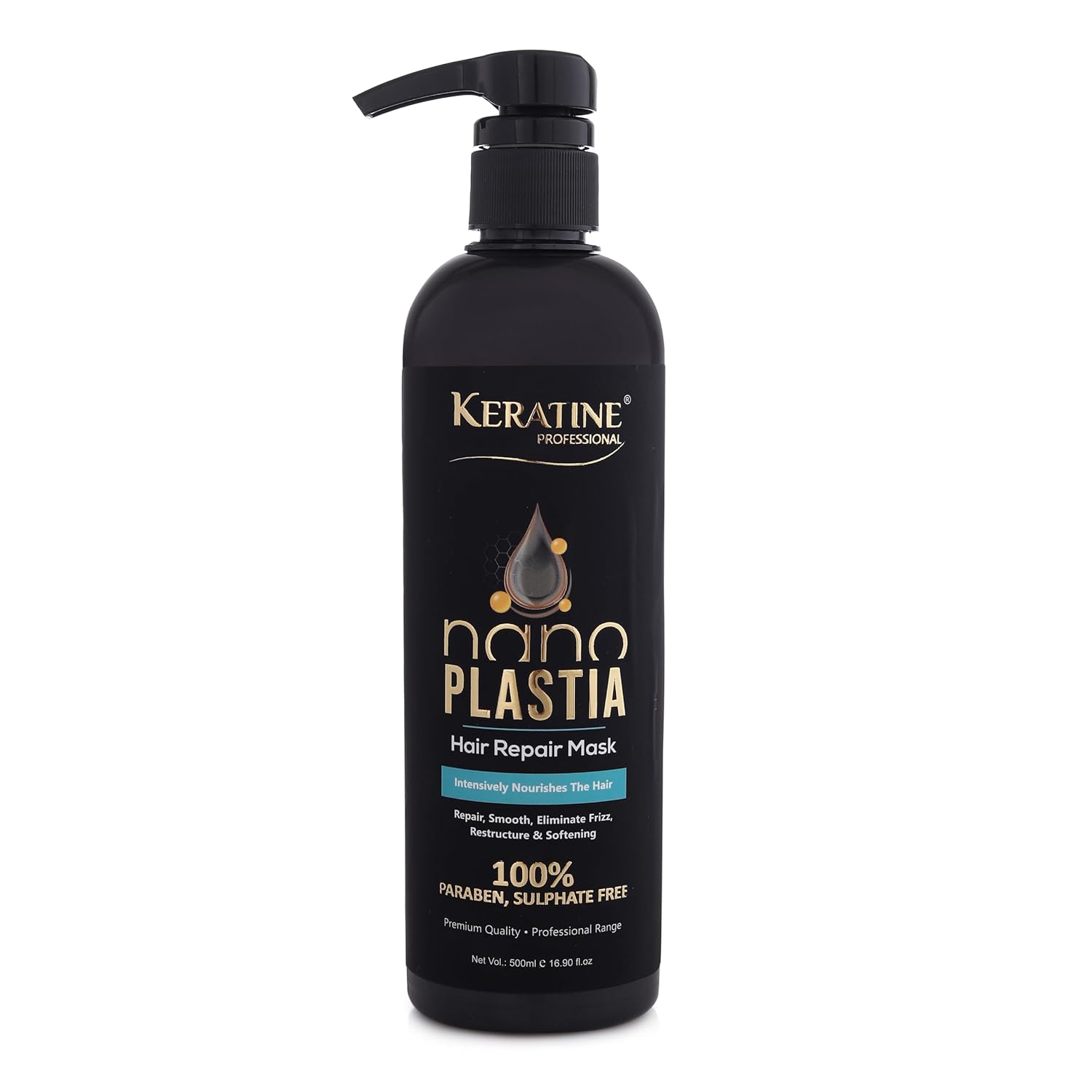 Keratine Professional – Nano Plastia Hair Repair Mask – 500ml & Deep Repair & Restoration & Ideal for Damaged and Frizzy Hair