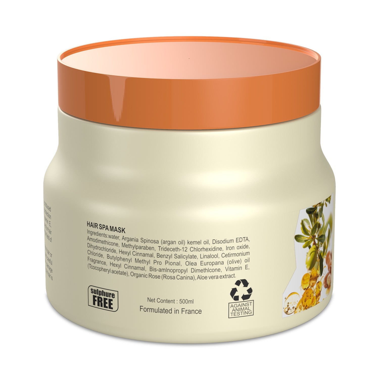 Keratine Professional – Argan Oil Hair Spa with Sulphate-Free Repair – 500ml & Deep Nourishment & Repair & Ideal for Dry and Frizzy Hair