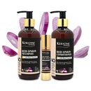 Keratine Sulphate Free Red Onion Oil Hair Shampoo, Conditioner 300ml And Serum (300ml) - Nourishing Formula