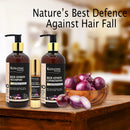 Keratine Sulphate Free Red Onion Oil Hair Shampoo, Conditioner 300ml And Serum (300ml) - Nourishing Formula