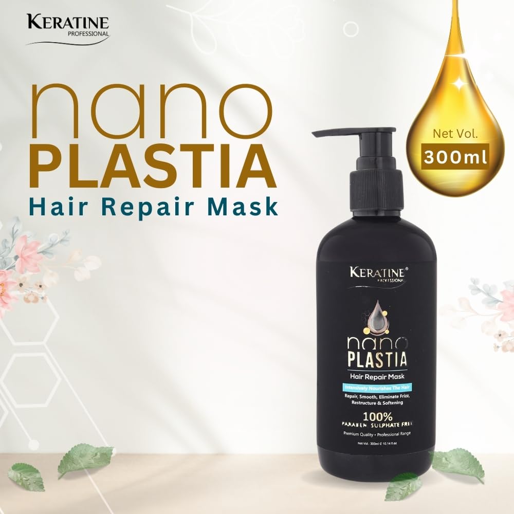 Nano Plastia Hair Repair Shampoo & Mask Combo 300 ml Each - Nourishing Formula