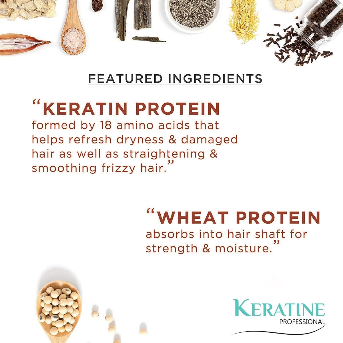 Keratin Care Smoothing Shampoo 300ml | With Moroccan Oil, Argan Oil & Wheat Protein | Smoothes, Strengthens & Adds Shine | For All Hair Types