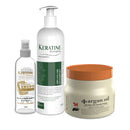 Keratine Professional Moroccan Argan Oil Shampoo & Mask Combo 500ml Each & Serum (500ml) - Nourishing Formula