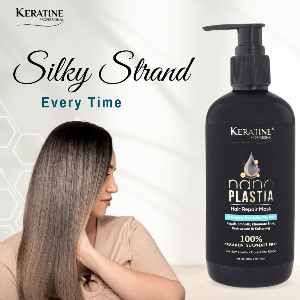 Nano Plastia Hair Repair Shampoo & Mask Combo 300 ml Each - Nourishing Formula