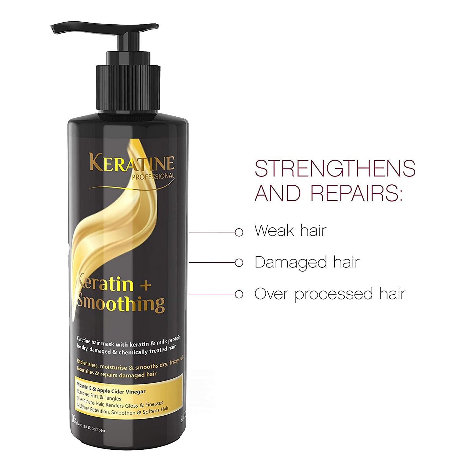 KERATINE PROFESSIONAL Keratin + Smoothing Shampoo (300 ML)