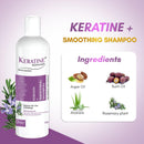 Keratine Professional Sulphate free Keratin+smoothing Shampoo with Rosemary oil -500ml For Dry , Damaged and chemically treated Hair | Reduces hair loss & Breakage.| for Frizz-Free, Shiny & Manageable Hair|With Keratin & Wheat Protein|(KP-97(Rosemary_S-1)