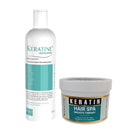 Keratin Professional Hair Repair & Smooth Therapy Set - 500 ml Shampoo + 500 ml Spa Treatment for Damaged Hair