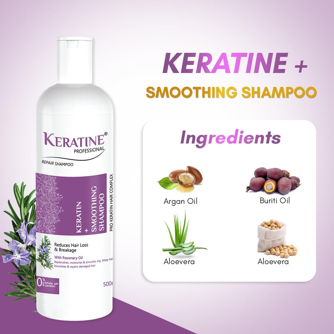 Keratine Professional Sulphate - With Smooth & Nourish (500ml)