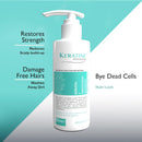 KERATINE PROFESSIONAL Shampoo| Infused With Keratin, Almond Oil, Jojoba Oil And Shea Butter For Curly Wavy And Straight Hair - Shampoo For Dry Damaged Or Color Treated Hai Made In India, 1 Count