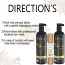 Keratine Super Smooth Repair Hair Shampoo & Mask (500ml)  + Shiner Boost Hair Serum (50ml) - Nourishing Formula