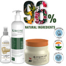 Keratine Professional Moroccan Argan Oil Shampoo & Mask Combo 500ml Each & Serum (500ml) - Nourishing Formula
