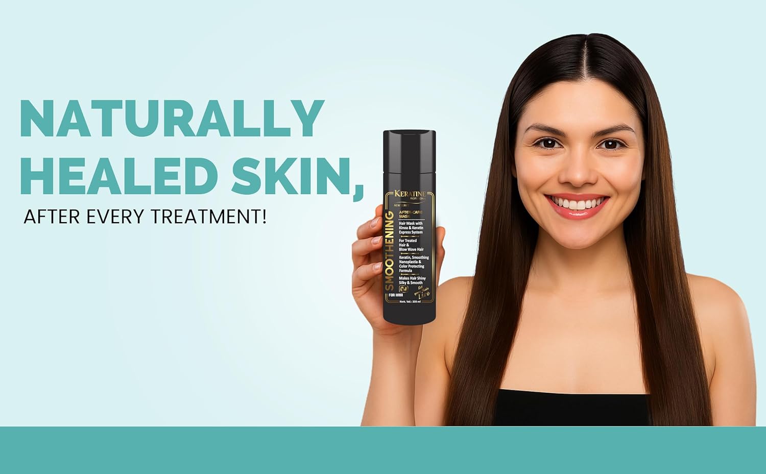 KERATINE PROFESSIONAL after care Hair Mask, Repair for Dry Damaged and Color Treated Hair Conditioning Treatment for Curly or Straight Thin Fine Hair (300-ml)