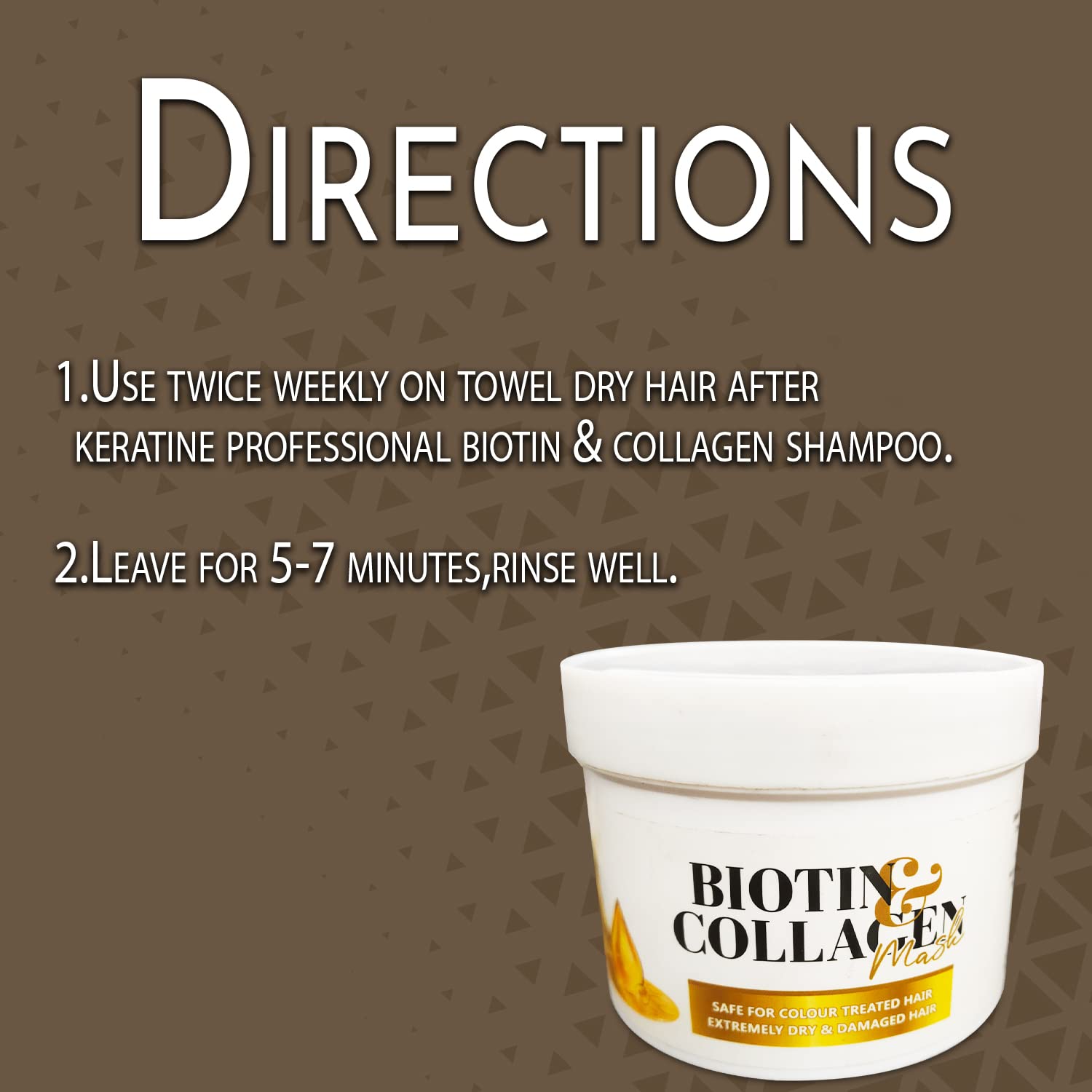 Keratine Professional – Biotin & Collagen Hair Mask – 500ml & Strengthens & Revitalizes Hair & Ideal for Weak and Thinning Hair