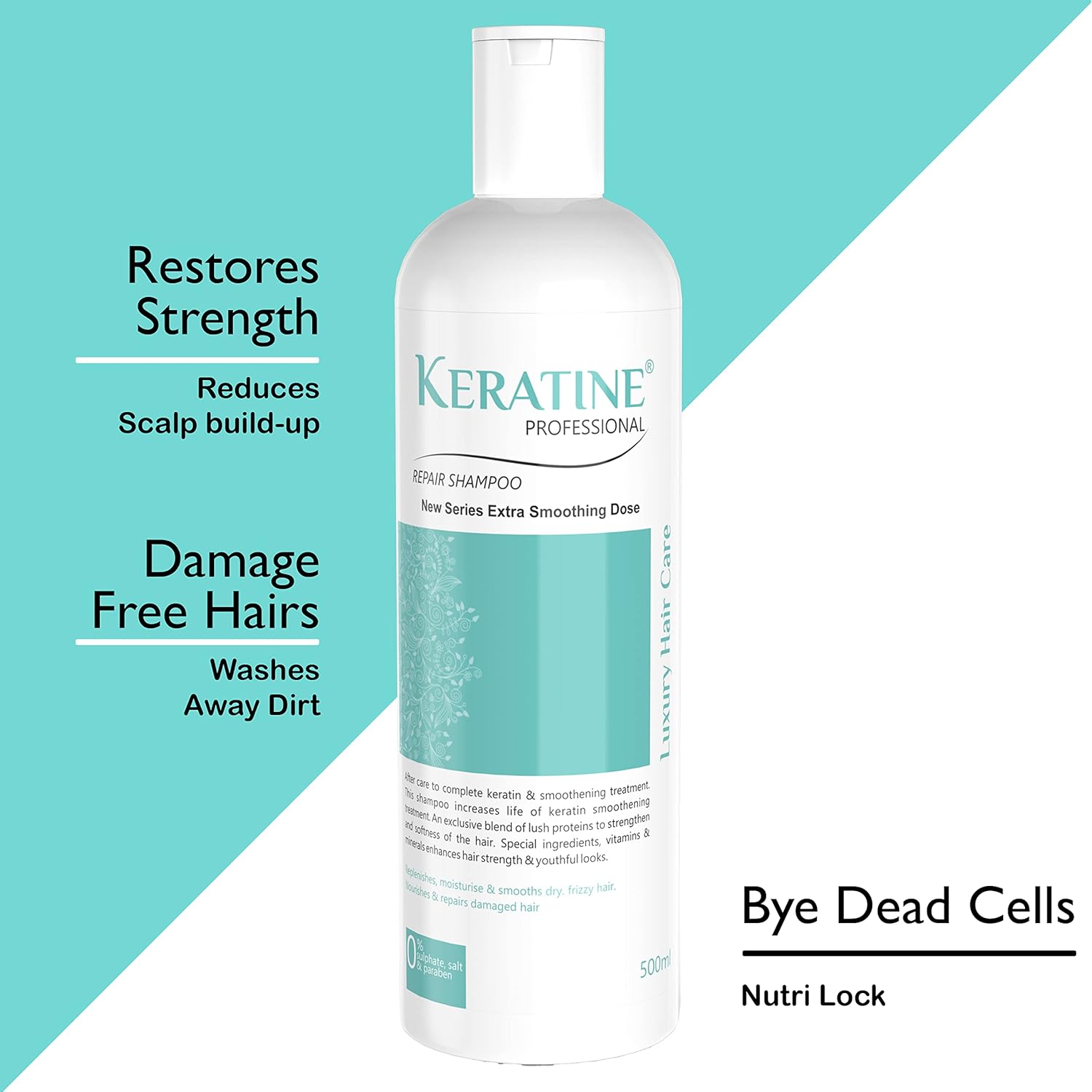 Keratine Professional Keratine Shampoo, Hair Mask & Serum Set (For Smooth, healthy hair) (100ml) - Nourishing Formula