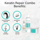Keratine Shampoo, Hair Mask And Serum Kit (500ml) - Nourishing Formula