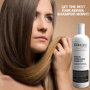 KERATINE PROFESSIONAL Keratin Super Shine Shampoo 500ml | Infused with Keratin and Wheat Protein for Dry damaged and Chemically Treated Hair | Sulphate and Paraben Free Made in India (500 ml)