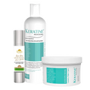Keratine Professional Shampoo, Hair Mask 500ml Each & Florish Serum (50ml) - Nourishing Formula