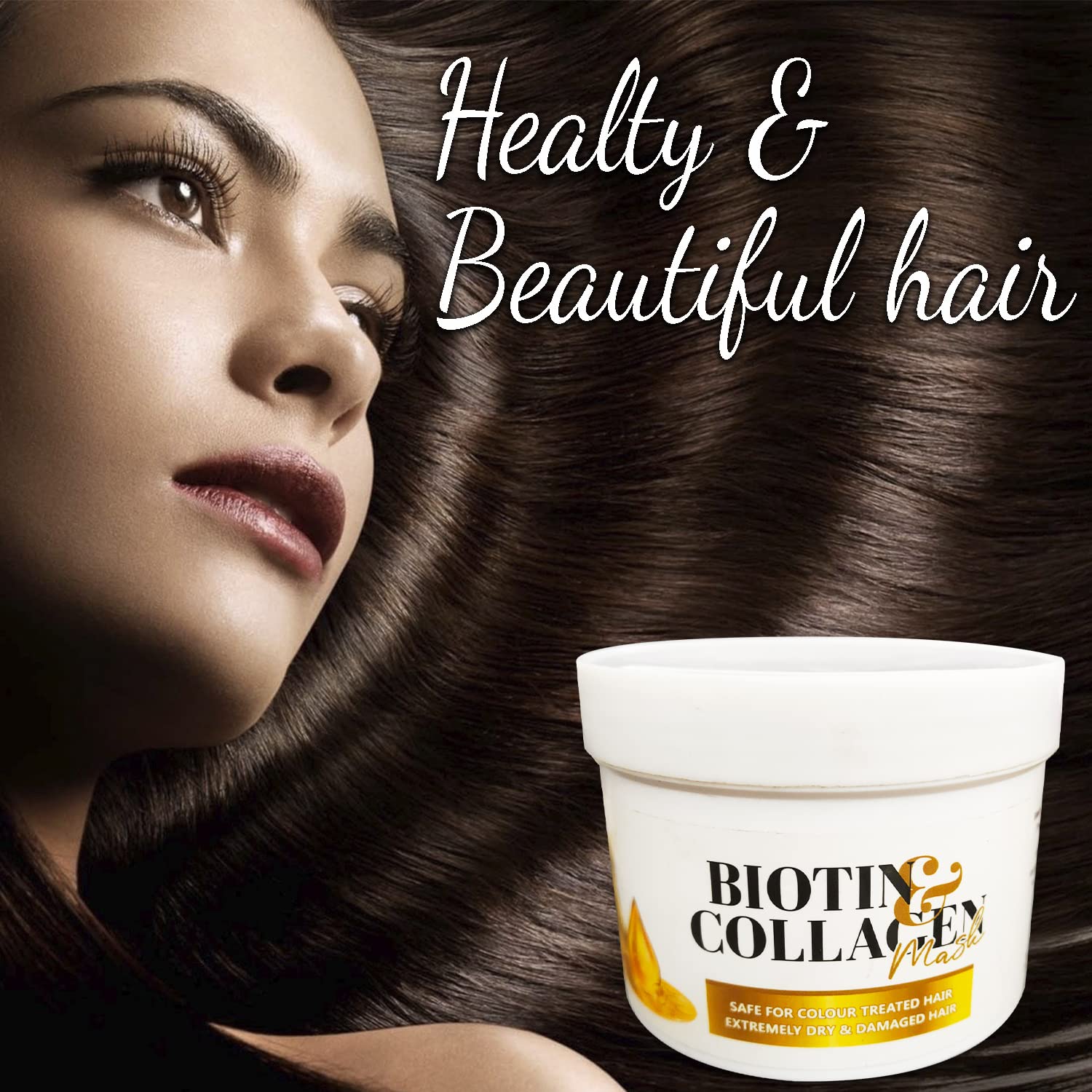 Keratine Professional – Biotin & Collagen Hair Mask – 500ml & Strengthens & Revitalizes Hair & Ideal for Weak and Thinning Hair — Hair Mask (view 3)