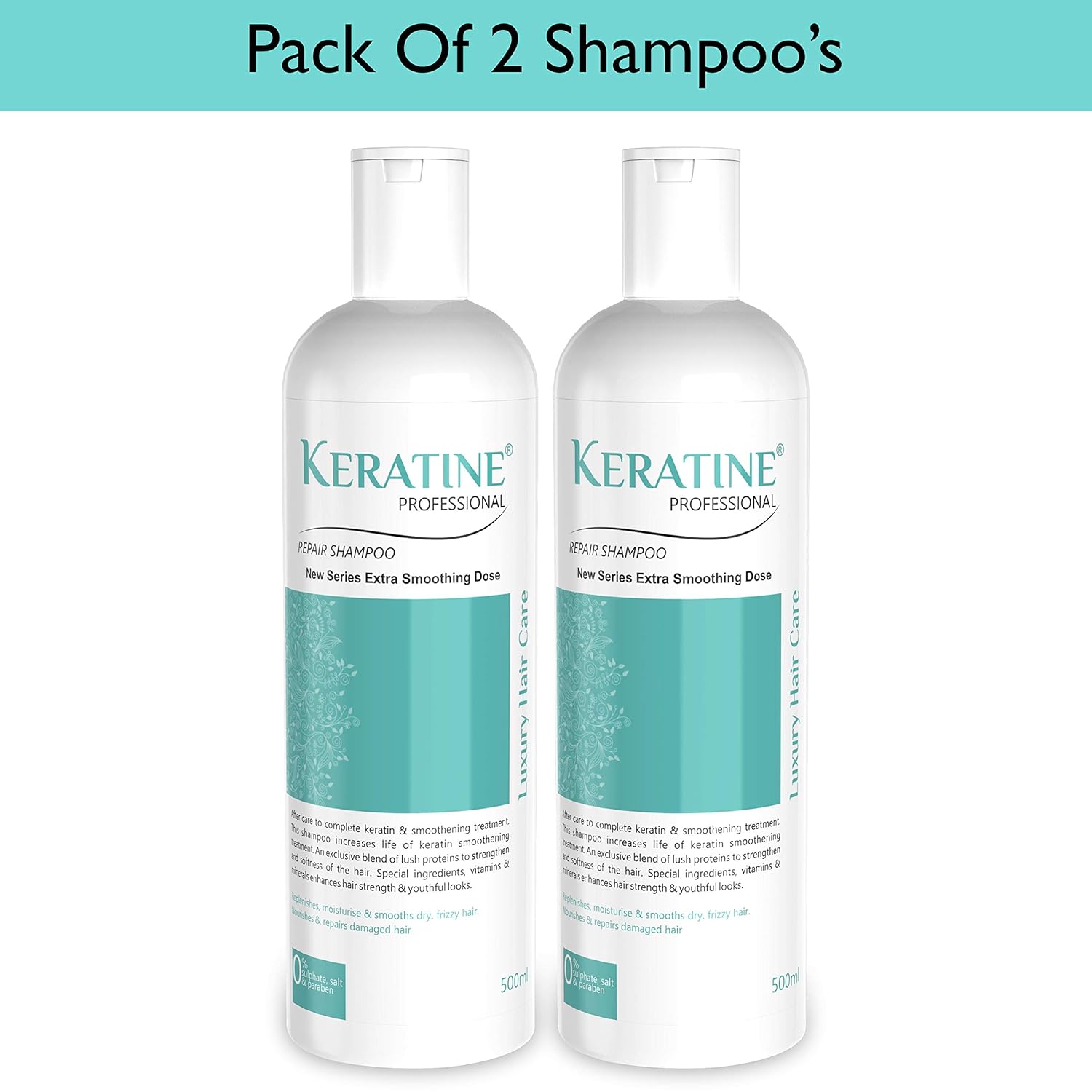 Keratine Hair Shampoo with Keratin & Natural Oils 500ml – Strengthens and Nourishes for Healthy Hair — Shampoo (view 9)