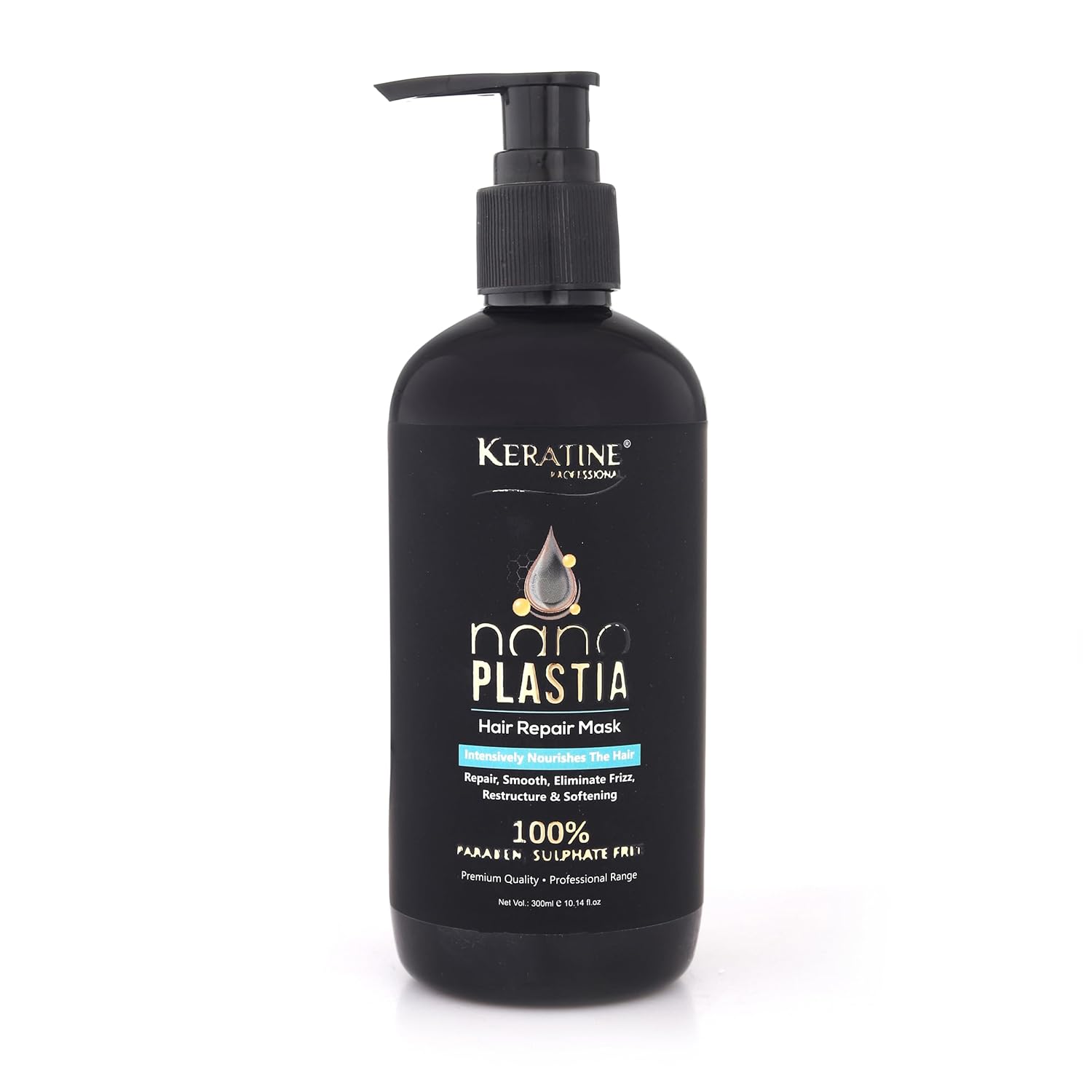 Keratine Professional ? Nano Plastia Hair Repair Mask ? 300ml & Intensive Repair & Smoothness & Ideal for Damaged and Dry Hair
