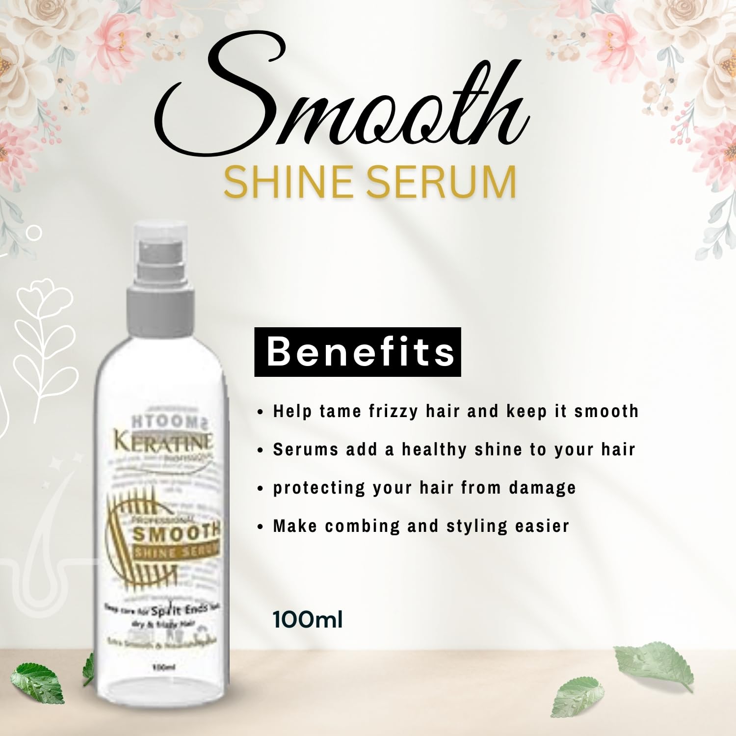Keratine Nano Smoothing Hair Repair Shampoo & Mask Combo 500 ml Each With 100 ml Serum — Combo (view 5)