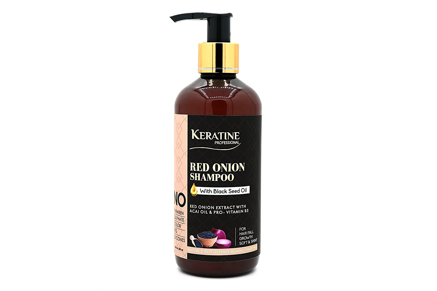 Keratine Onion & Black Seed Shampoo - With Hair Fall Defense
