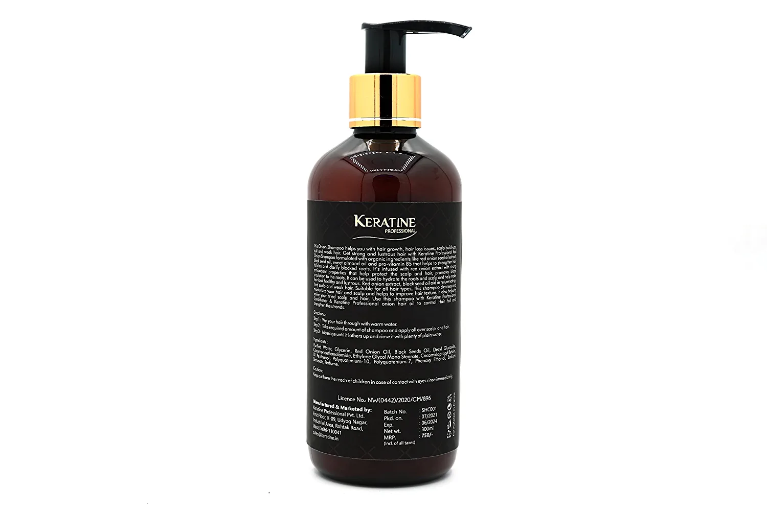 Keratine Onion & Black Seed Shampoo - With Hair Fall Defense