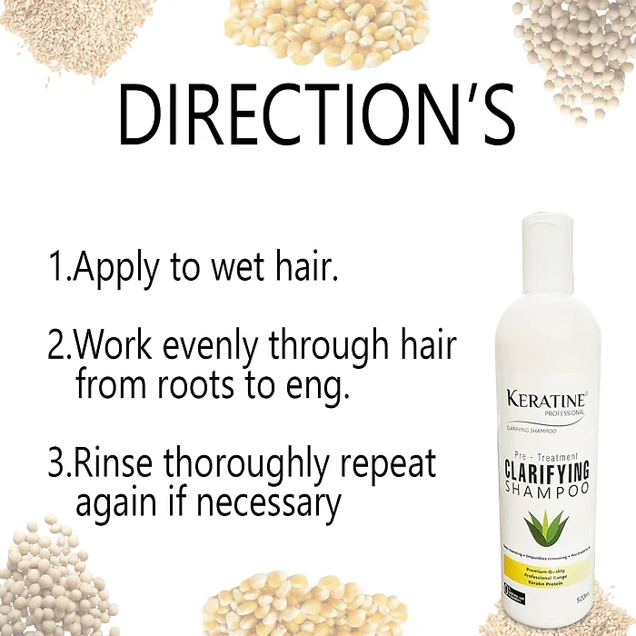 Keratine Professional Clarifying Shampoo - With Salon Use (500ml) — Pre Shampoo (view 5)