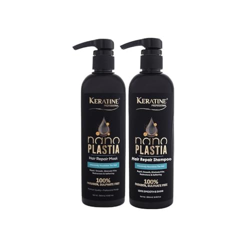 Keratine Nano Plastia Hair Repair Shampoo & Mask Combo (500ml Each)
