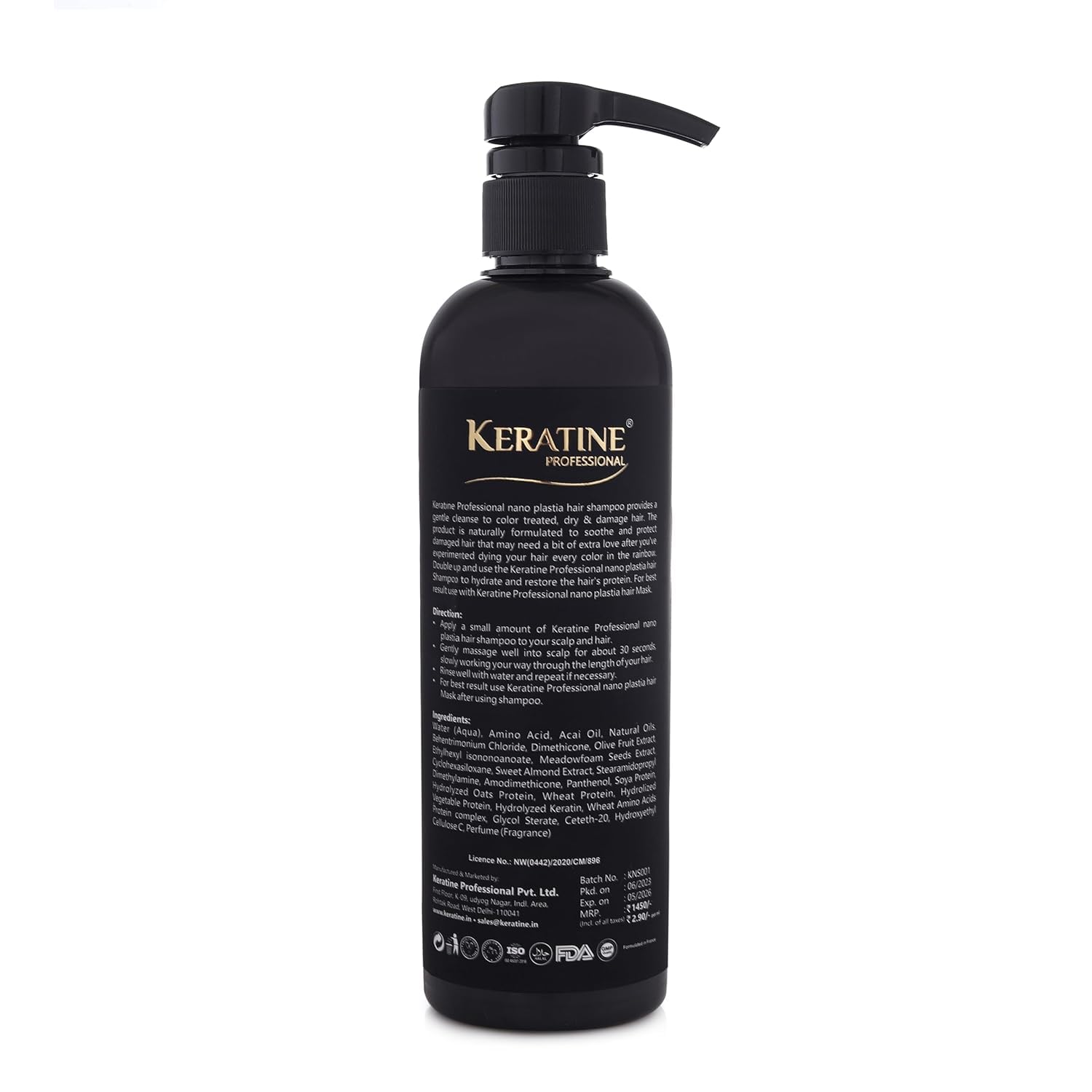 Keratine Nano Smoothing Hair Repair Shampoo & Mask Combo (500ml Each) — Combo (view 6)