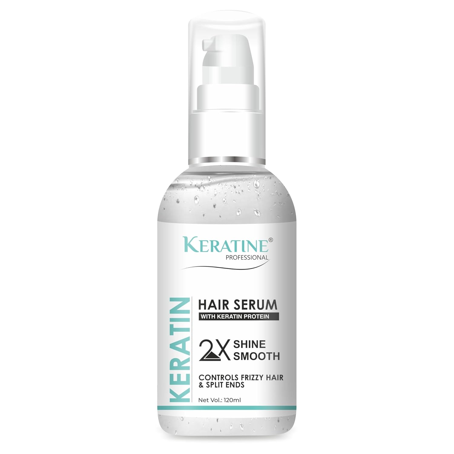 Keratine Professional Shine Smooth Hair Serum - With Frizz Free Glow (120ml)