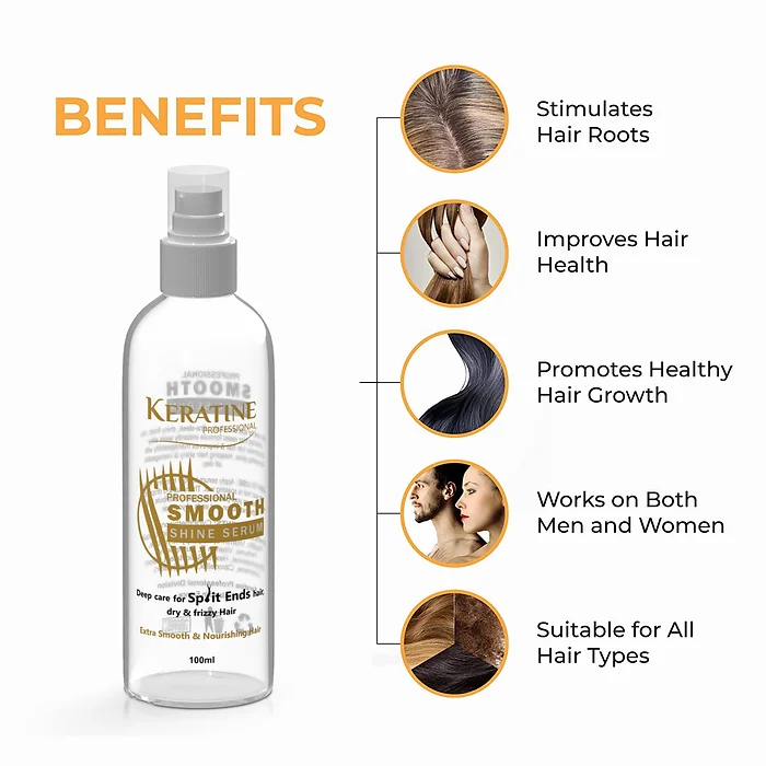 Professional Smooth Shine Serum - With Keratin & Vitamin E (100ml) — Hair Serum (view 5)