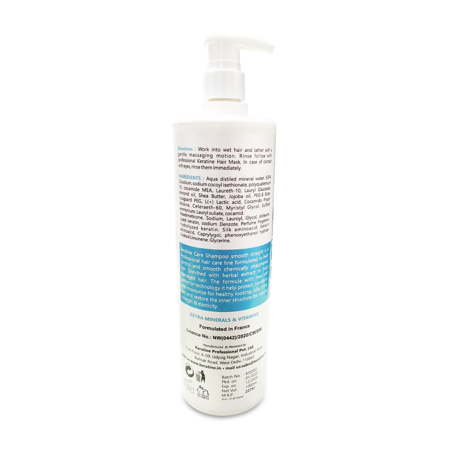 Keratine - Shampoo Hair Treatment with Biotin & Collagen - 1L & Strengthens and Revitalizes for All Hair Types — Shampoo (view 2)