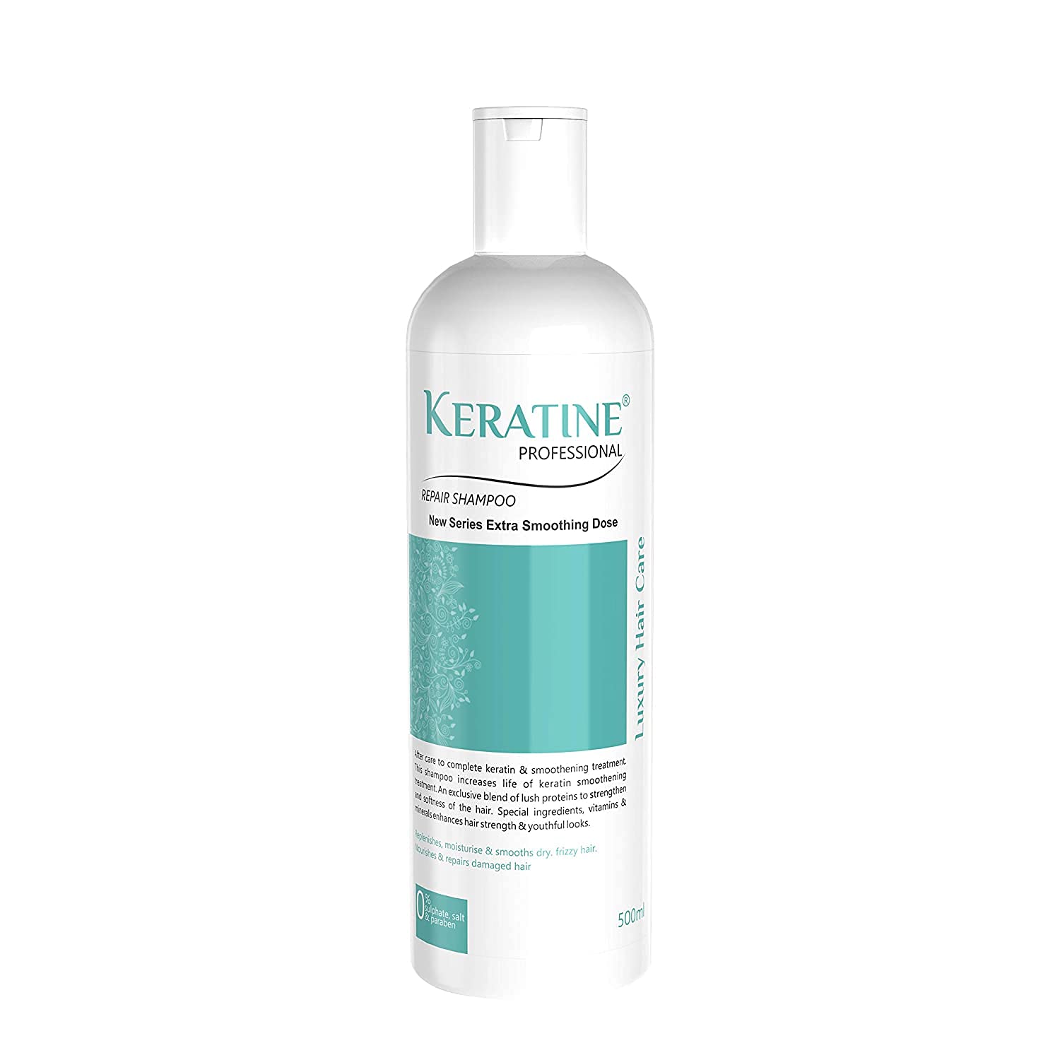 Keratine Professional ? Smoothing Shampoo with Extra Smooth Formula ? 500ml & Frizz Control for Silky Hair