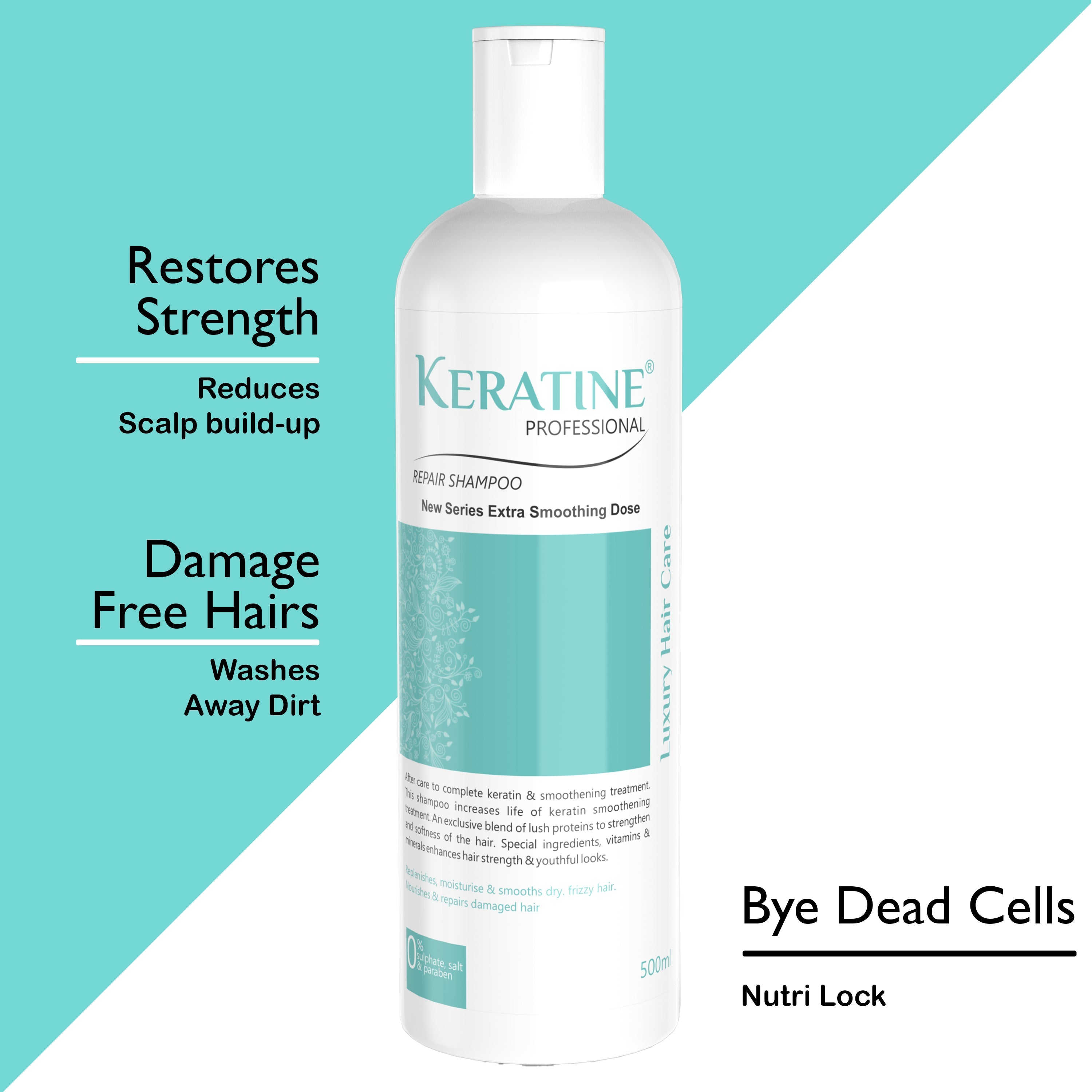 Keratine Sulphate Free Smooth Shampoo, Serum & Mask - Nourishing Formula — Combo (view 2)