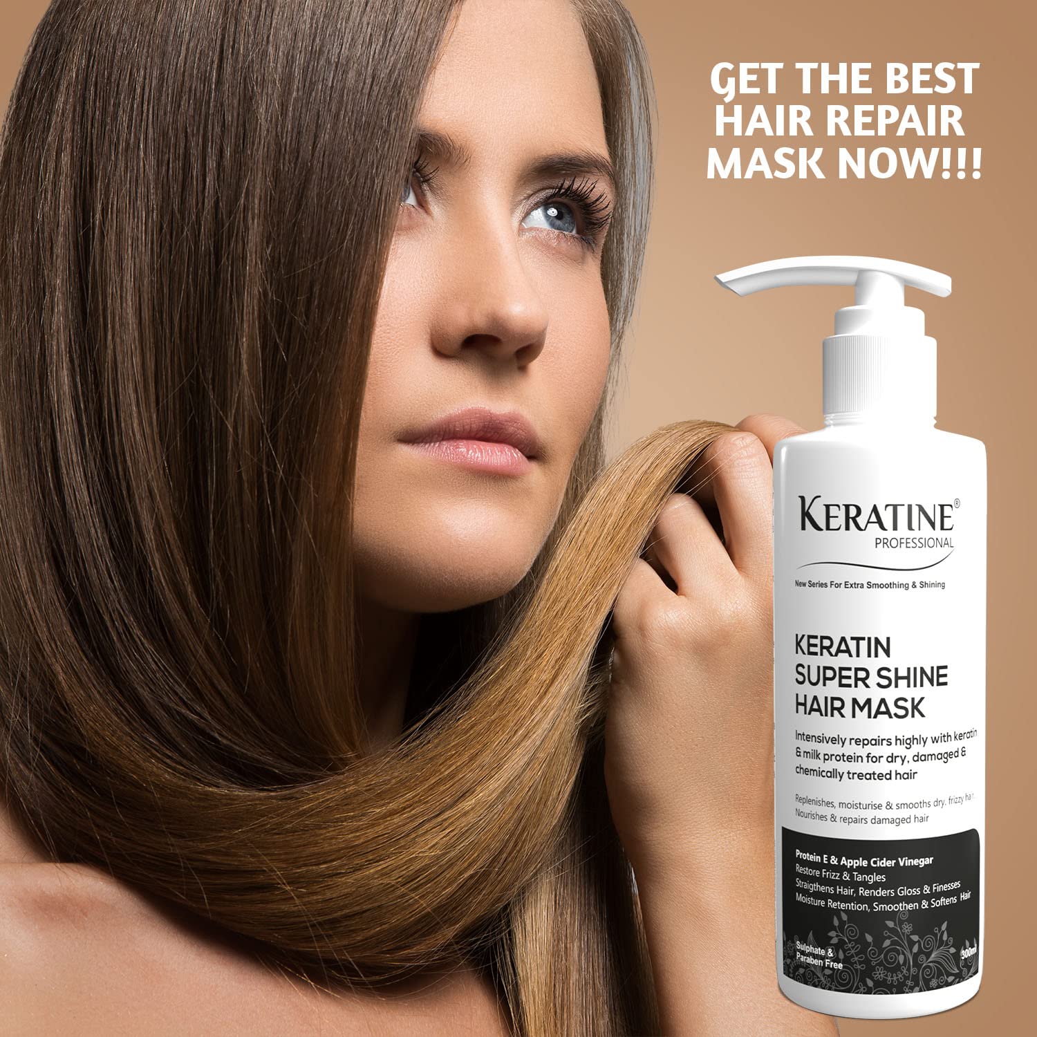 Keratine Super Shine Hair Mask For Healthy And Shiny Hair (For Healthy and shiny hair) - Nourishing Formula — Combo (view 6)
