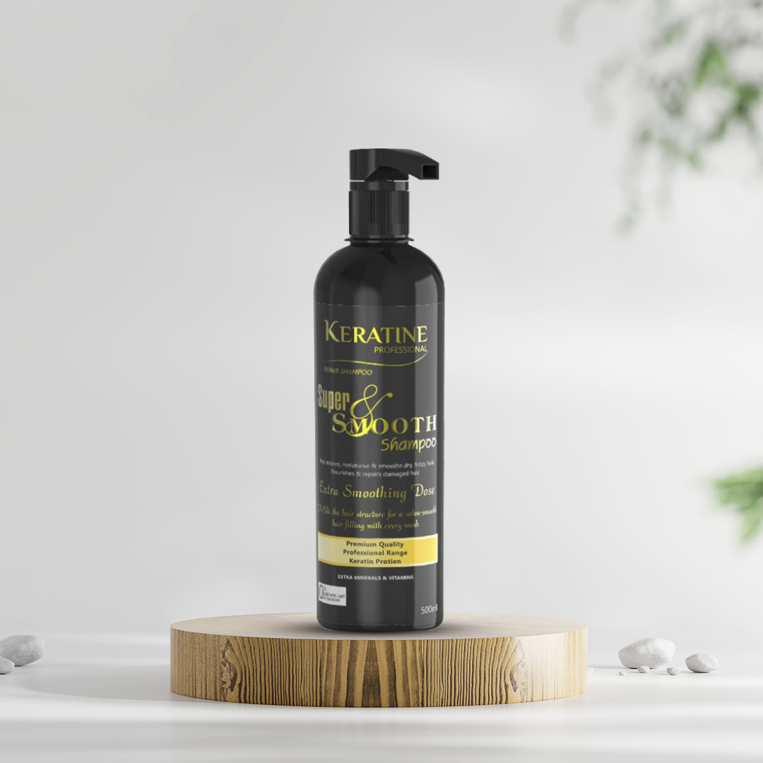 Keratine Professional Super Smooth Hair Shampoo – Frizz-Free Shine - 500ml & Smoothness & Shine for All Hair Types — Shampoo (view 2)