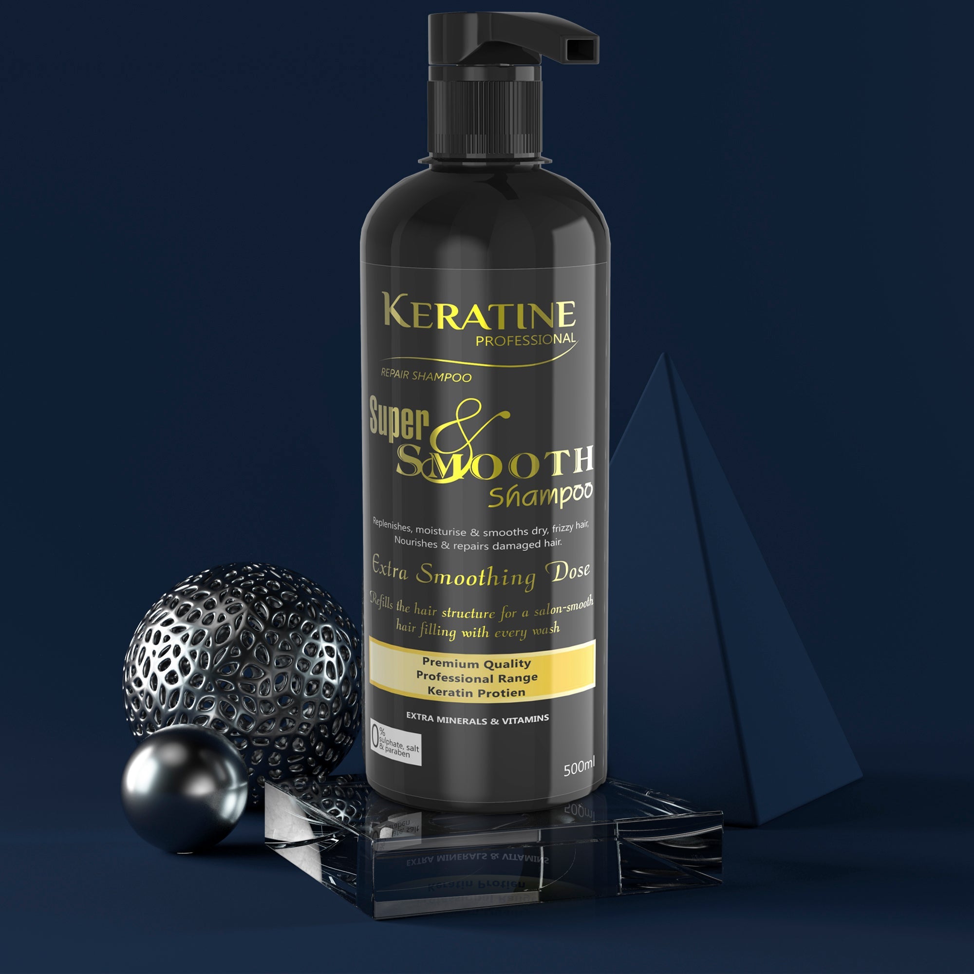 Keratine Professional Super Smooth Hair Shampoo – Frizz-Free Shine - 500ml & Smoothness & Shine for All Hair Types — Shampoo (view 4)