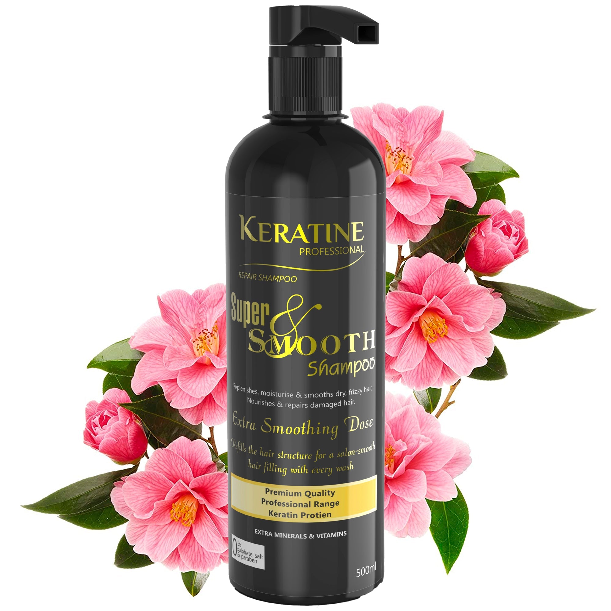 Keratine Professional Super Smooth Hair Shampoo – Frizz-Free Shine - 500ml & Smoothness & Shine for All Hair Types — Shampoo (view 5)