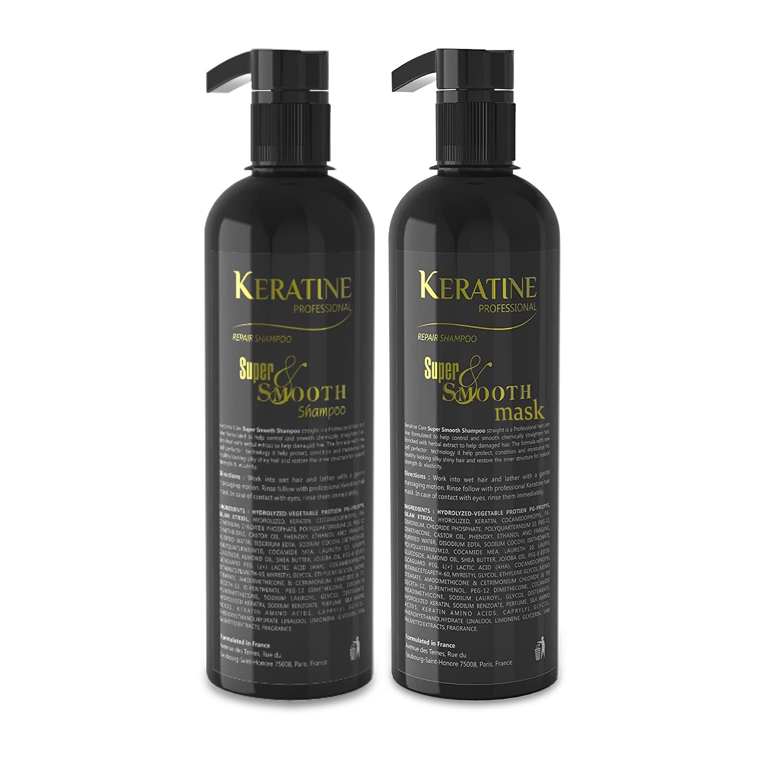 Keratine Super Smooth Repair Hair Shampoo and Mask - Deep Repair and Smoothness — Combo (view 2)