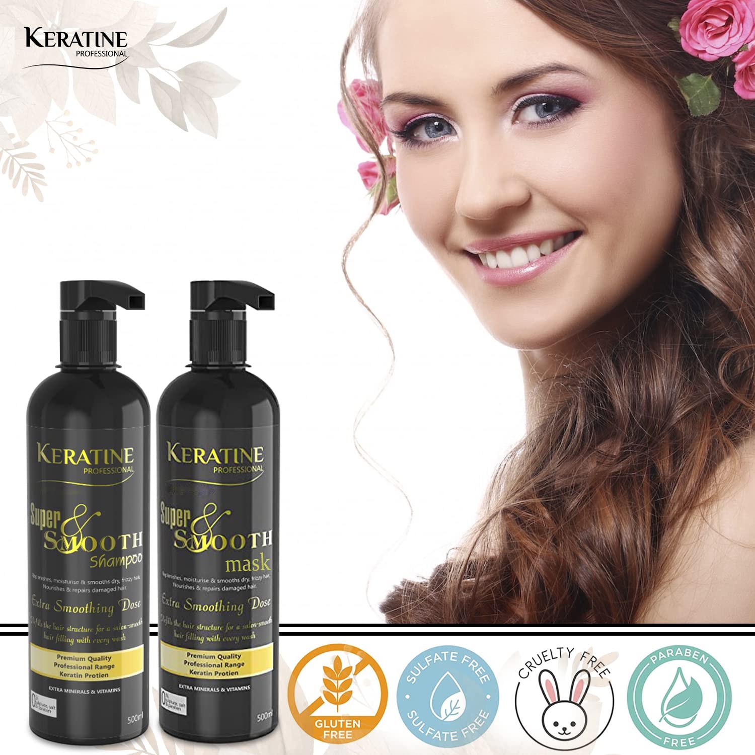 Keratine Super Smooth Repair Hair Shampoo and Mask - Deep Repair and Smoothness — Combo (view 5)